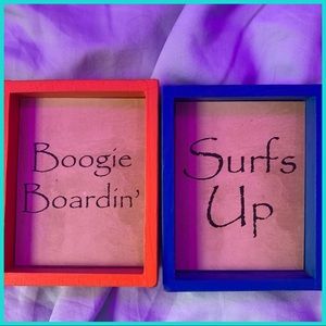 Set of two beachy decorations